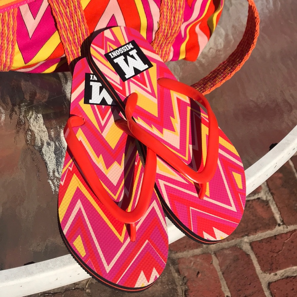 M Missoni flip flops. NEW